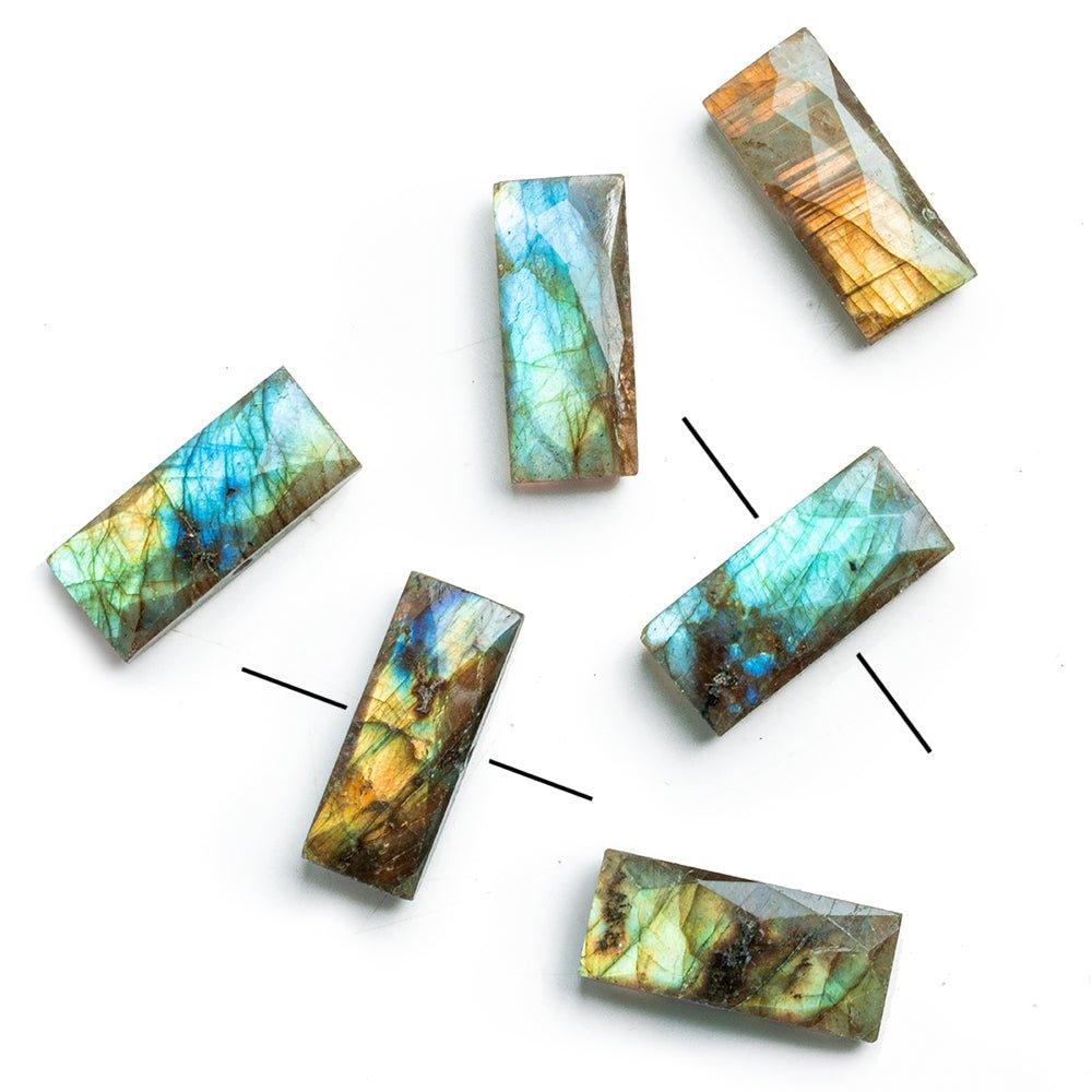 Labradorite Faceted Rectangle Bar Bead 1 Piece - The Bead Traders