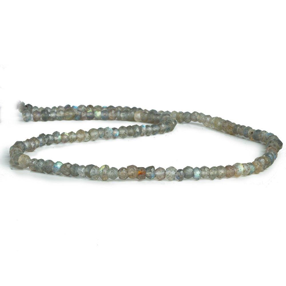 Labradorite Faceted Rondelle Beads 14 inch 125 pieces - The Bead Traders