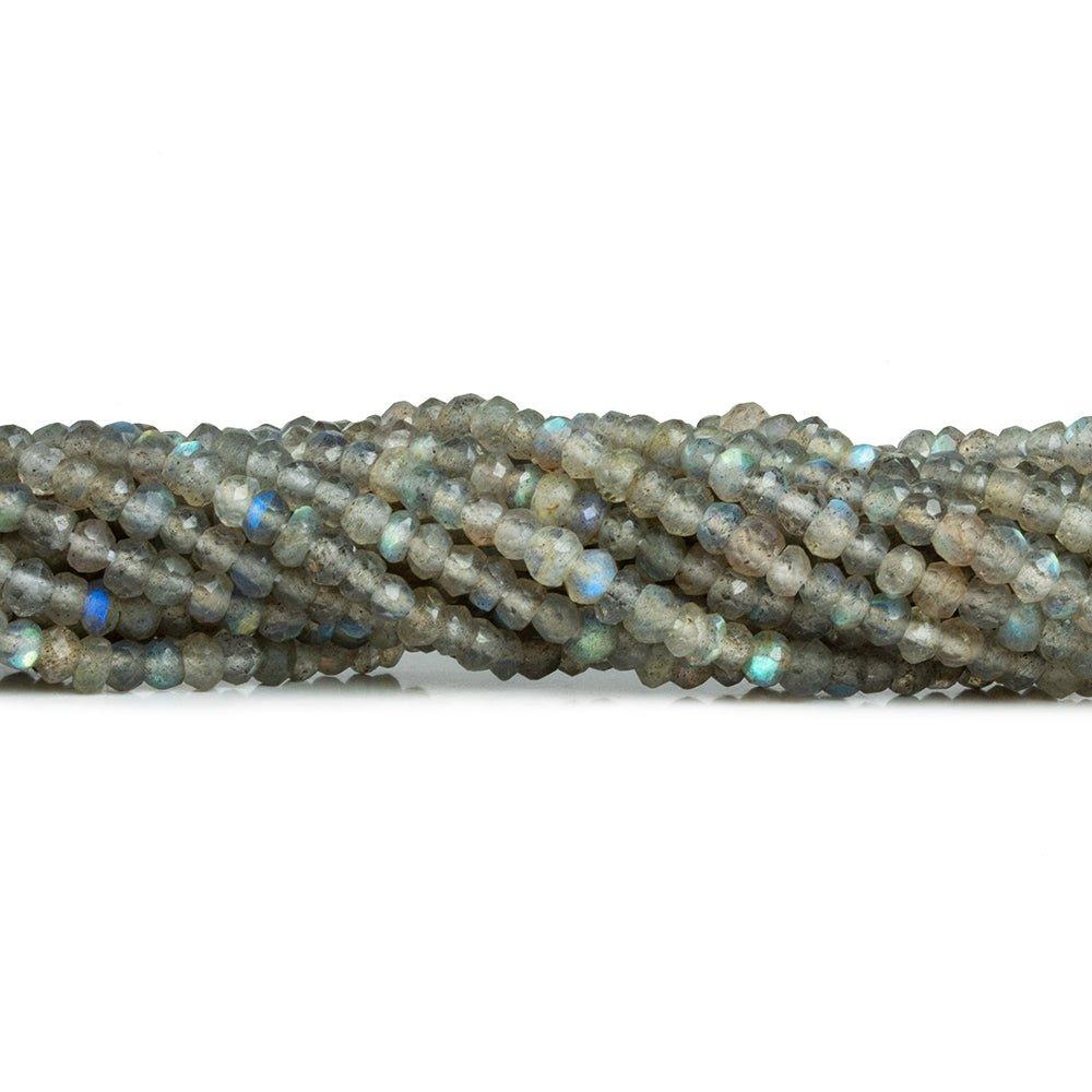Labradorite Faceted Rondelle Beads 14 inch 125 pieces - The Bead Traders