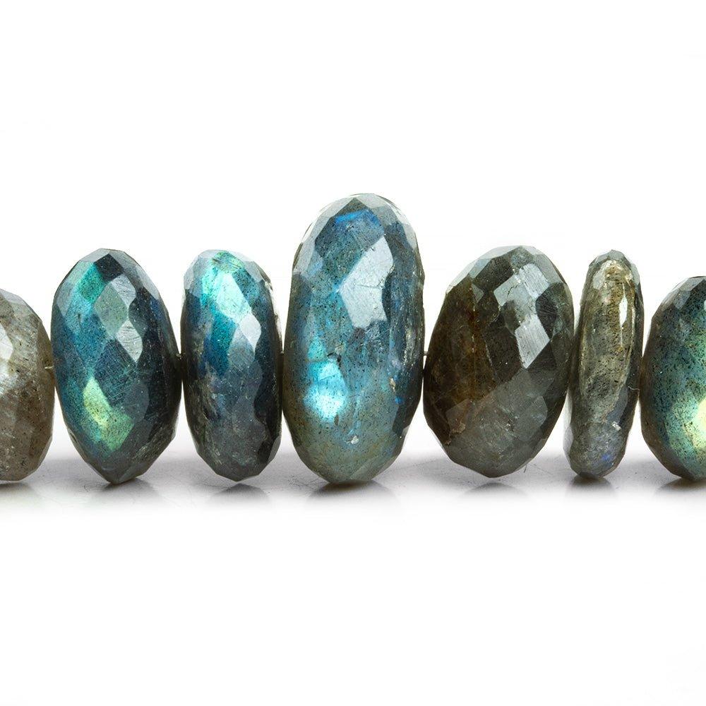 Labradorite Faceted Rondelle Beads 16 inch 55 pieces - The Bead Traders