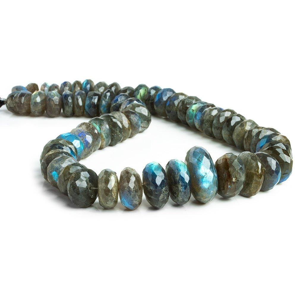 Labradorite Faceted Rondelle Beads 16 inch 55 pieces - The Bead Traders