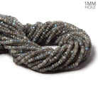 Labradorite Faceted Rondelles 13.5 inch 127 pieces 1mm Hole - The Bead Traders