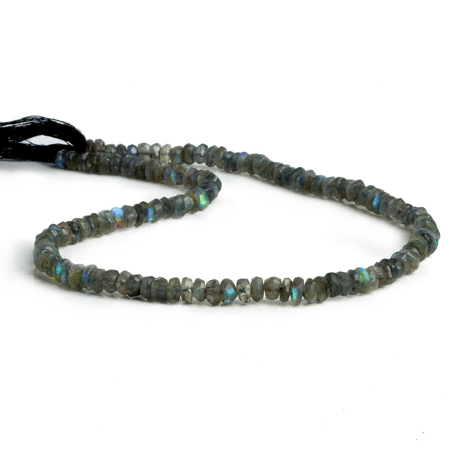 Labradorite Faceted Rondelles 14 inch 125 beads - The Bead Traders