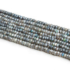 Labradorite Faceted Rondelles - Lot of 8 - The Bead Traders