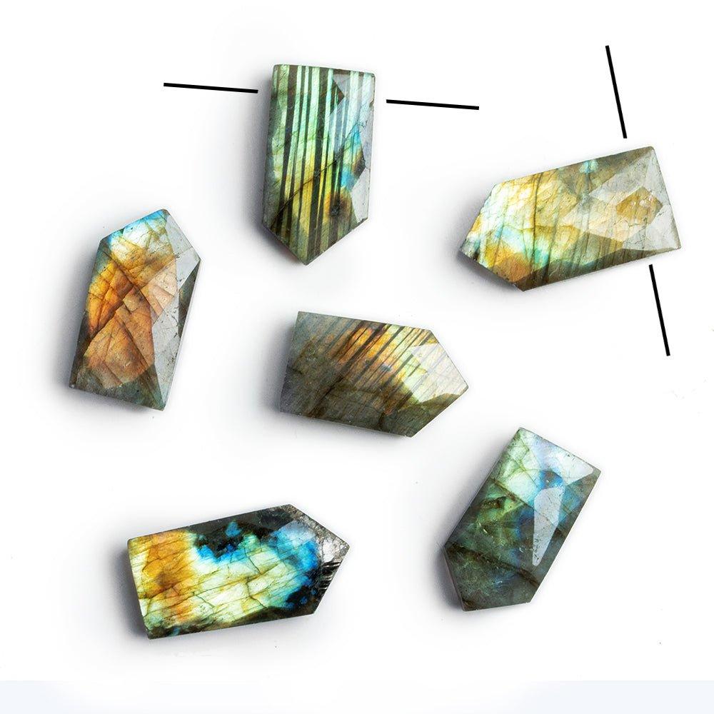 Labradorite Faceted Shield Bead 1 Piece - The Bead Traders