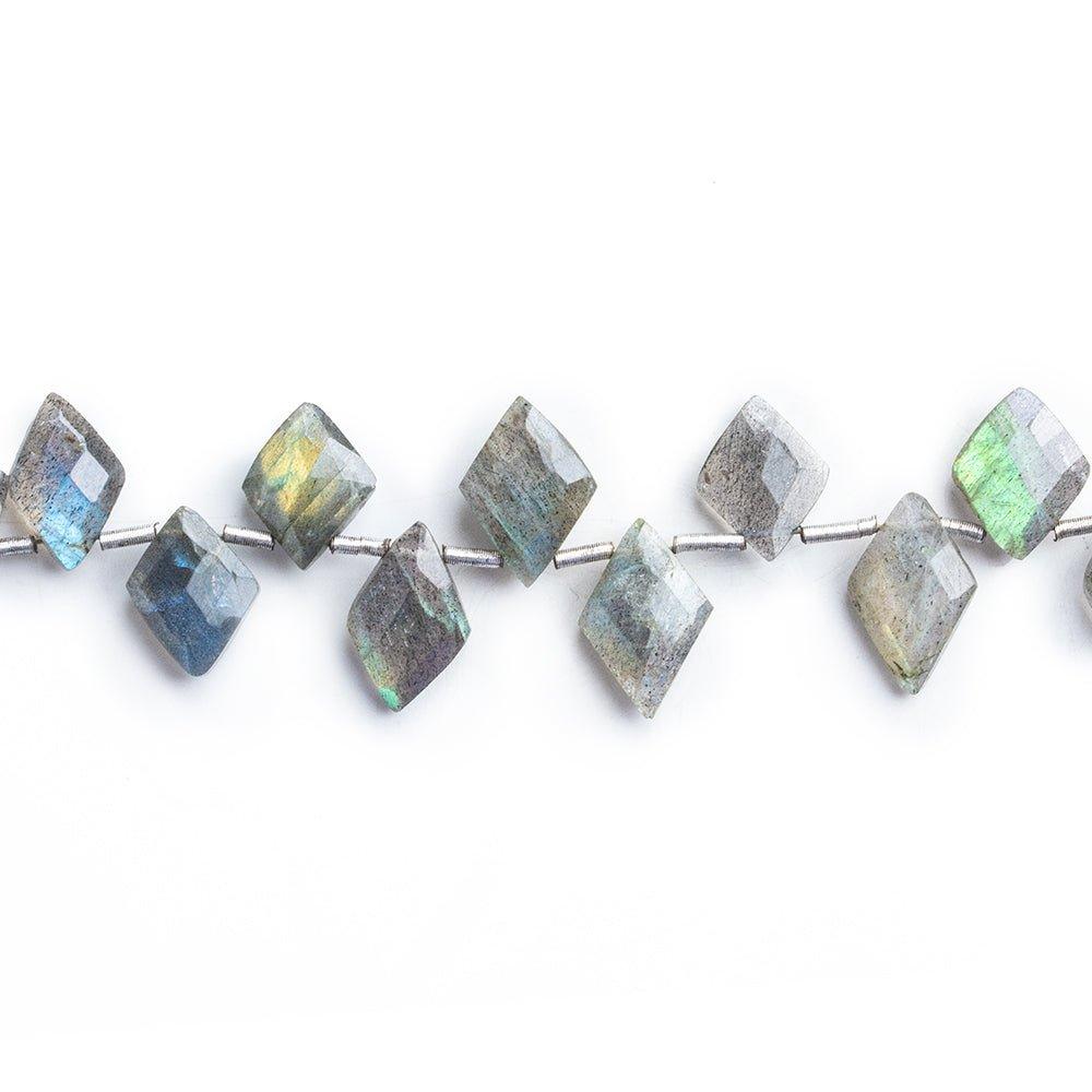 Labradorite Faceted Top Drilled Kite Beads 8 inch 23 pieces - The Bead Traders