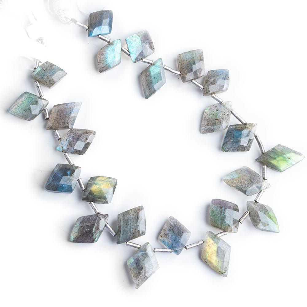 Labradorite Faceted Top Drilled Kite Beads 8 inch 23 pieces - The Bead Traders