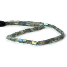 Labradorite faceted tubes 13.5 inch 36 beads 6x4-9x4mm - The Bead Traders