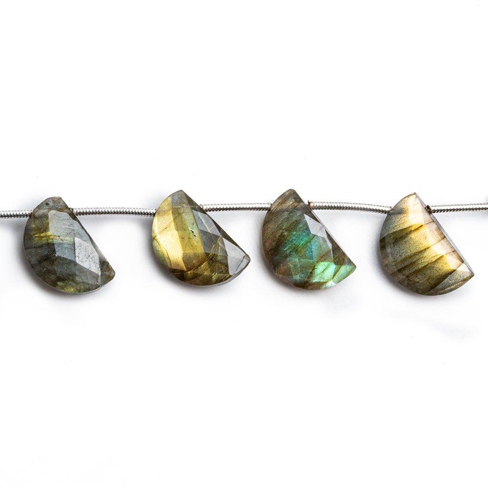 Labradorite Half Moon Beads 8 inch 13 pieces - The Bead Traders