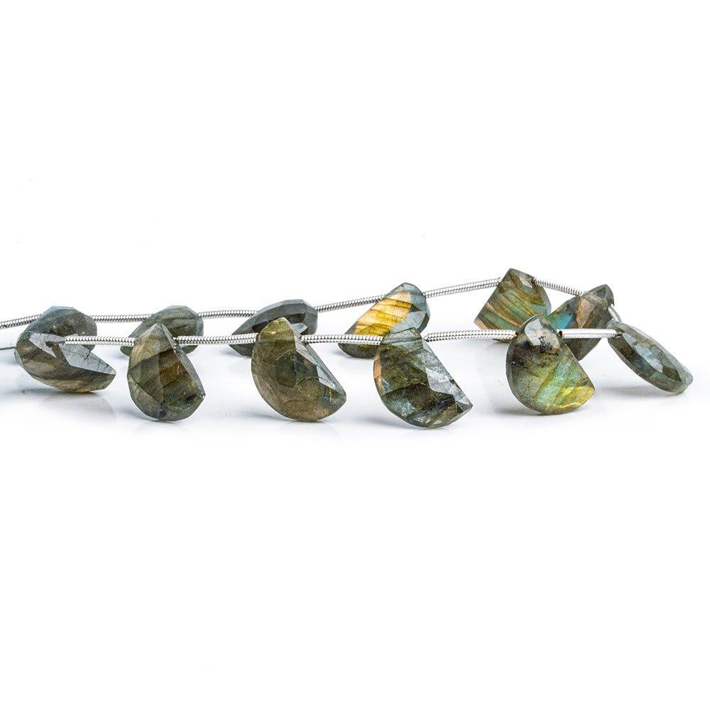 Labradorite Half Moon Beads 8 inch 13 pieces - The Bead Traders