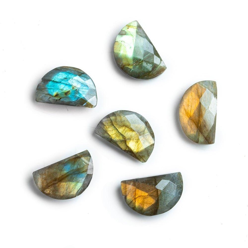 Labradorite Half Moon Focal Beads - Set of 2 - The Bead Traders