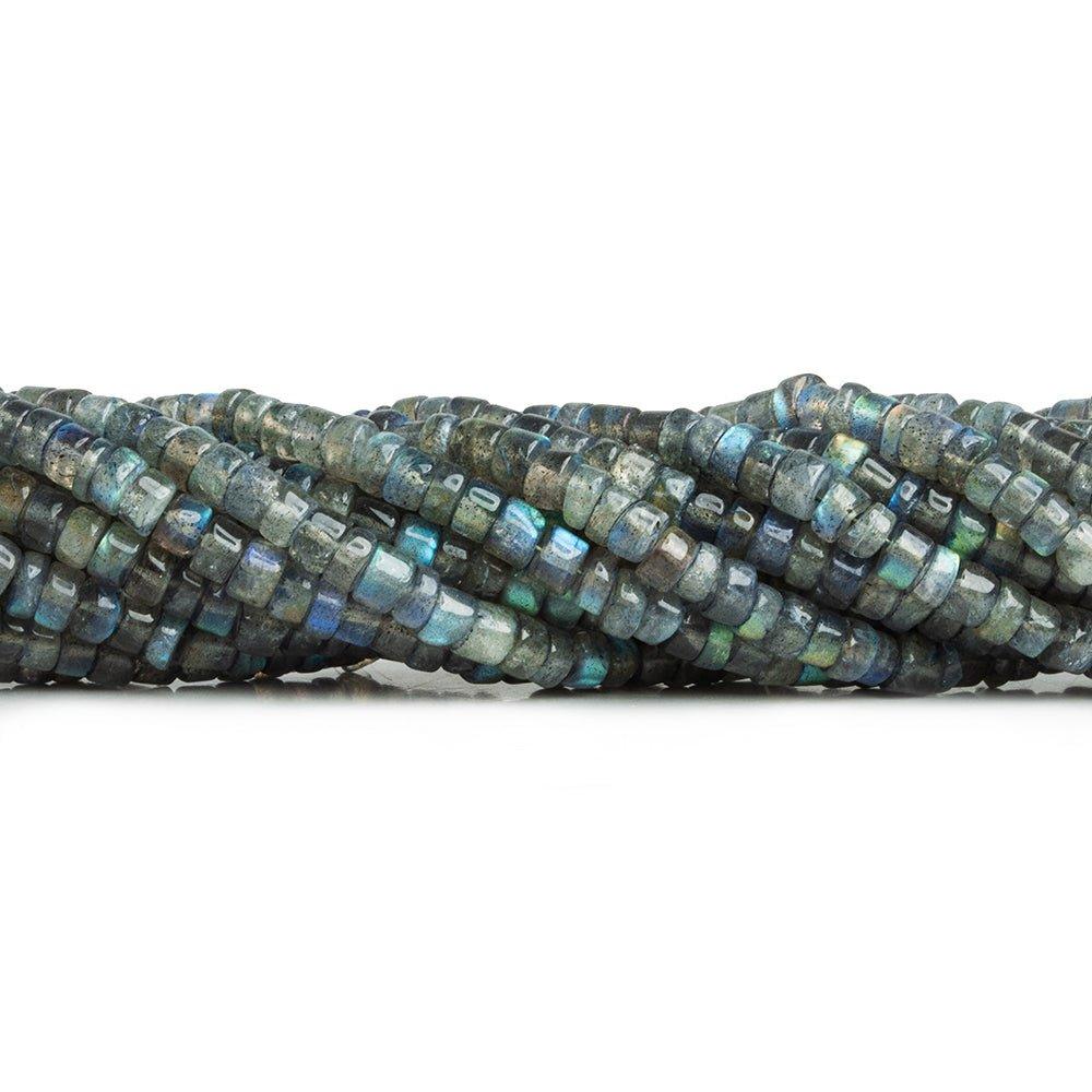Labradorite Plain Heishi Beads 14 inch 120 pieces - The Bead Traders