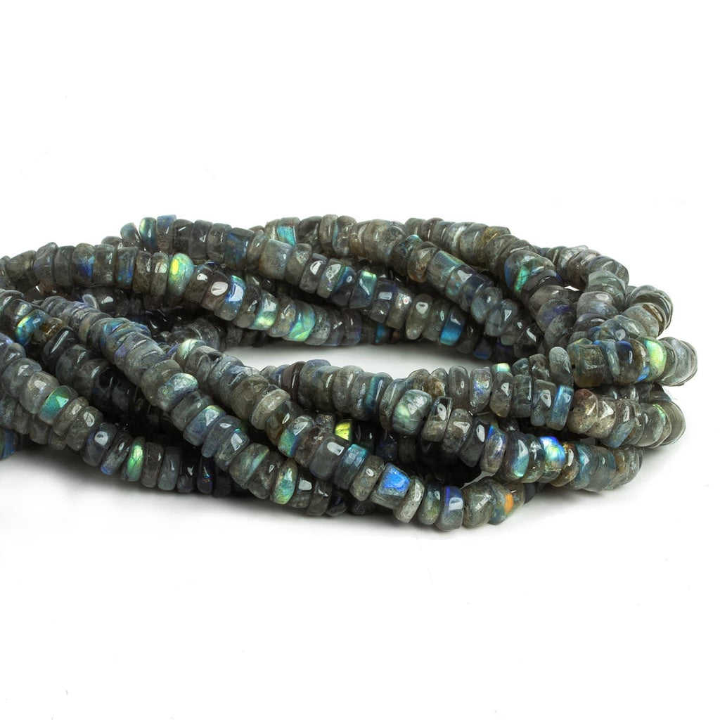 Labradorite Plain Heishis 13 inch 95 pieces - The Bead Traders