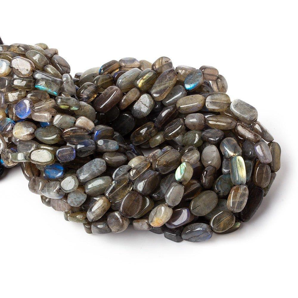 Labradorite plain nugget beads 13 inch 29 beads 8x6x4-13x8x4mm - The Bead Traders