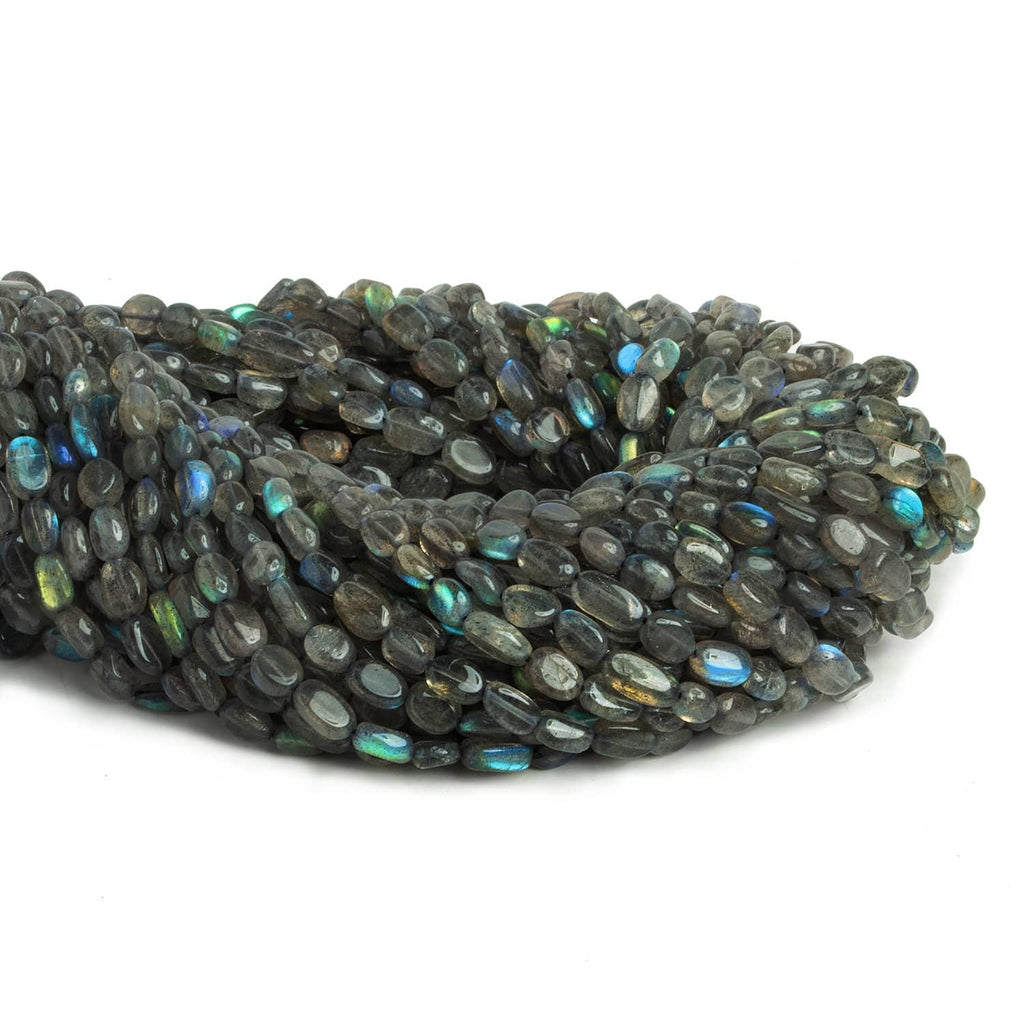 Labradorite Plain Ovals 13 inch 45 pieces - The Bead Traders