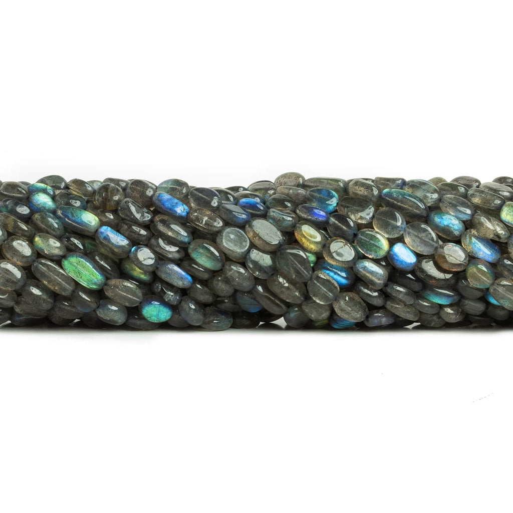 Labradorite Plain Ovals 13 inch 45 pieces - The Bead Traders