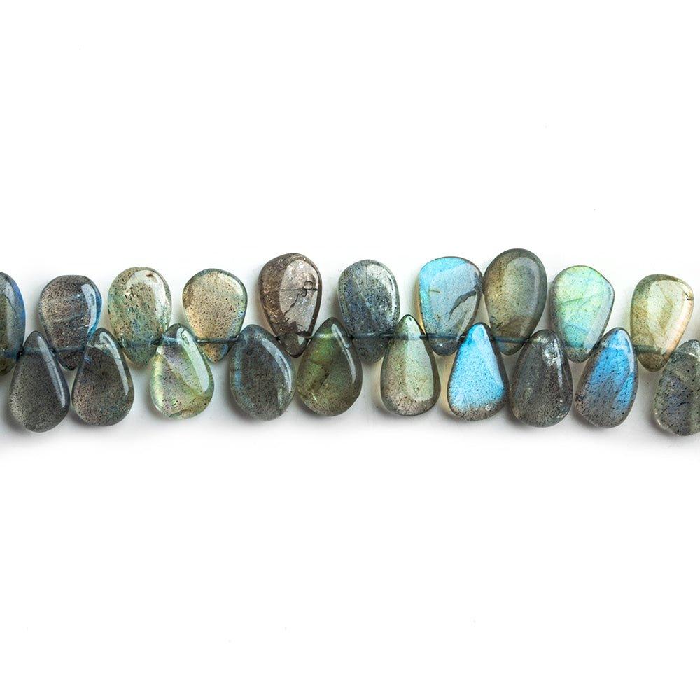 Labradorite Plain Pear Beads 8 inch 60 pieces - The Bead Traders