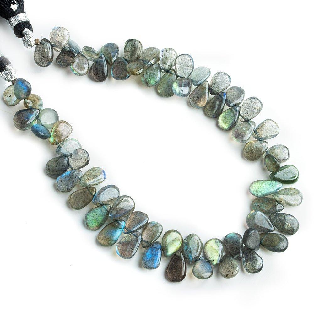 Labradorite Plain Pear Beads 8 inch 60 pieces - The Bead Traders