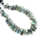 Labradorite Plain Pear Beads 8 inch 60 pieces - The Bead Traders