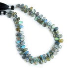 Labradorite Plain Pear Beads 8 inch 65 pieces - The Bead Traders