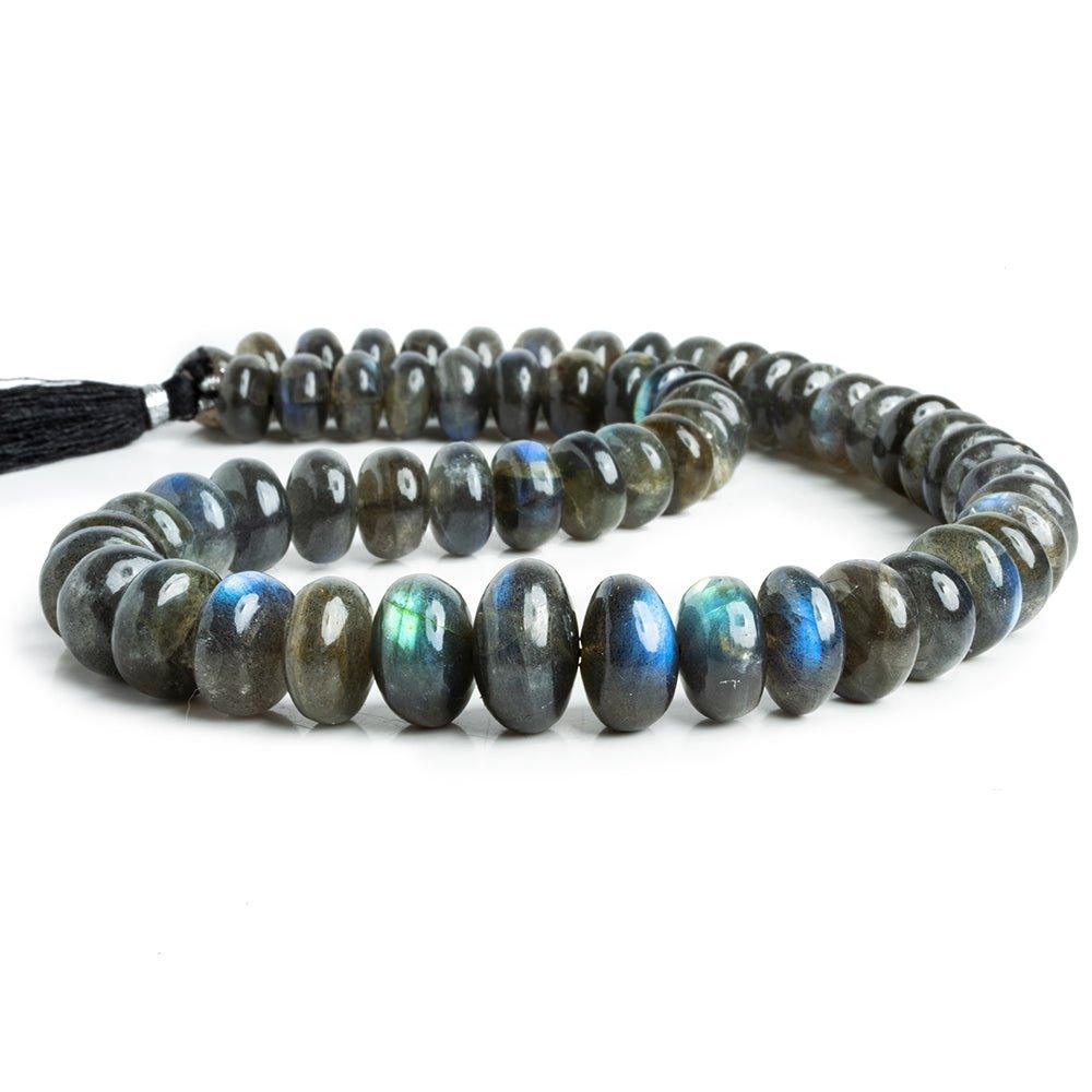 Labradorite Plain Rondelle Beads 16 inch 59 pieces A Grade - The Bead Traders