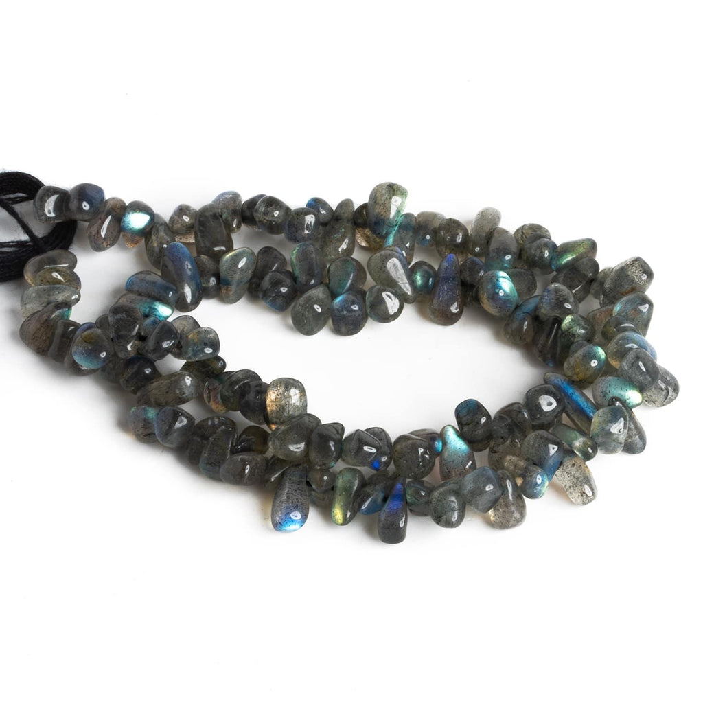 Labradorite Plain Teardrops 12 inch 100 beads - The Bead Traders