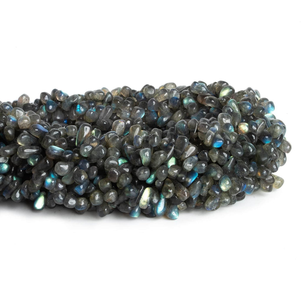 Labradorite Plain Teardrops 12 inch 100 beads - The Bead Traders