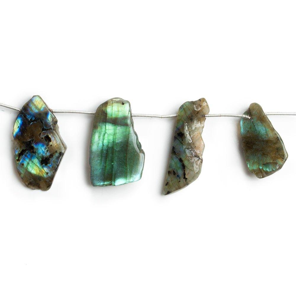 Labradorite Slice Beads 6 inch 7 pieces - The Bead Traders