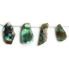 Labradorite Slice Beads 6 inch 7 pieces - The Bead Traders