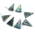 Labradorite Triangle Point Beads 7 inch 6 pieces - The Bead Traders