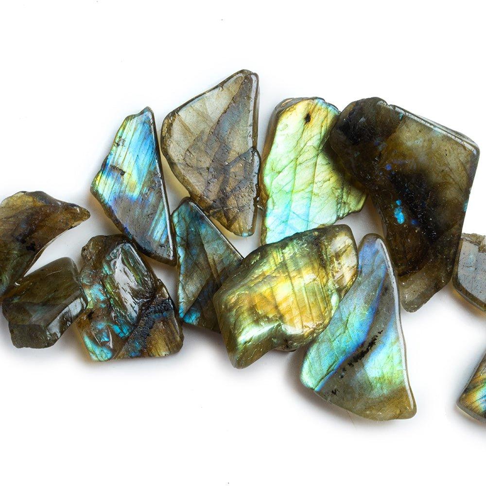 Labradorite Triangle Slice Beads 7 inch 23 pieces - The Bead Traders