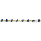 Lapis Lazuli Double Nugget Gold Chain 64 pieces - The Bead Traders