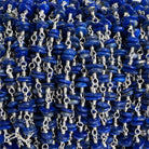 Lapis Lazuli Double Nugget Silver Chain 64 pieces - The Bead Traders
