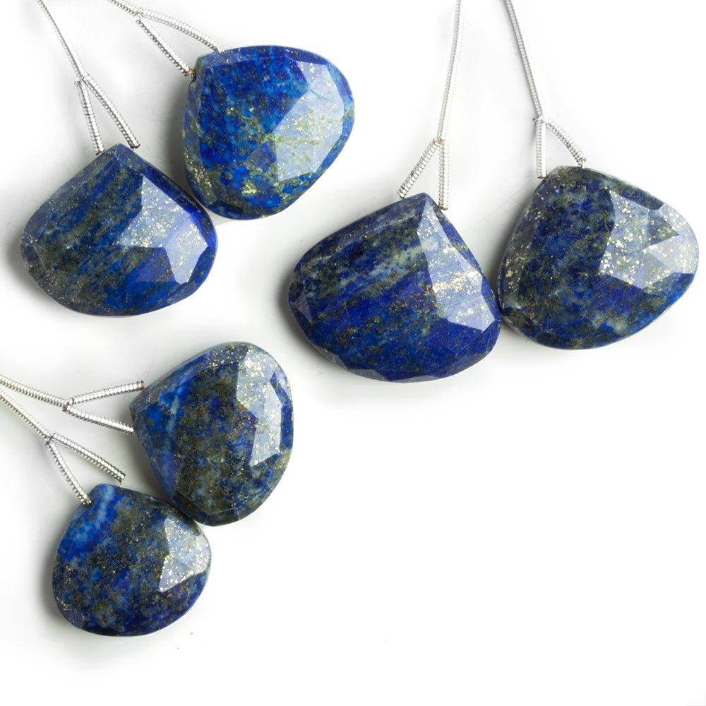 Lapis Lazuli Faceted Heart Focals 2 Pieces - The Bead Traders
