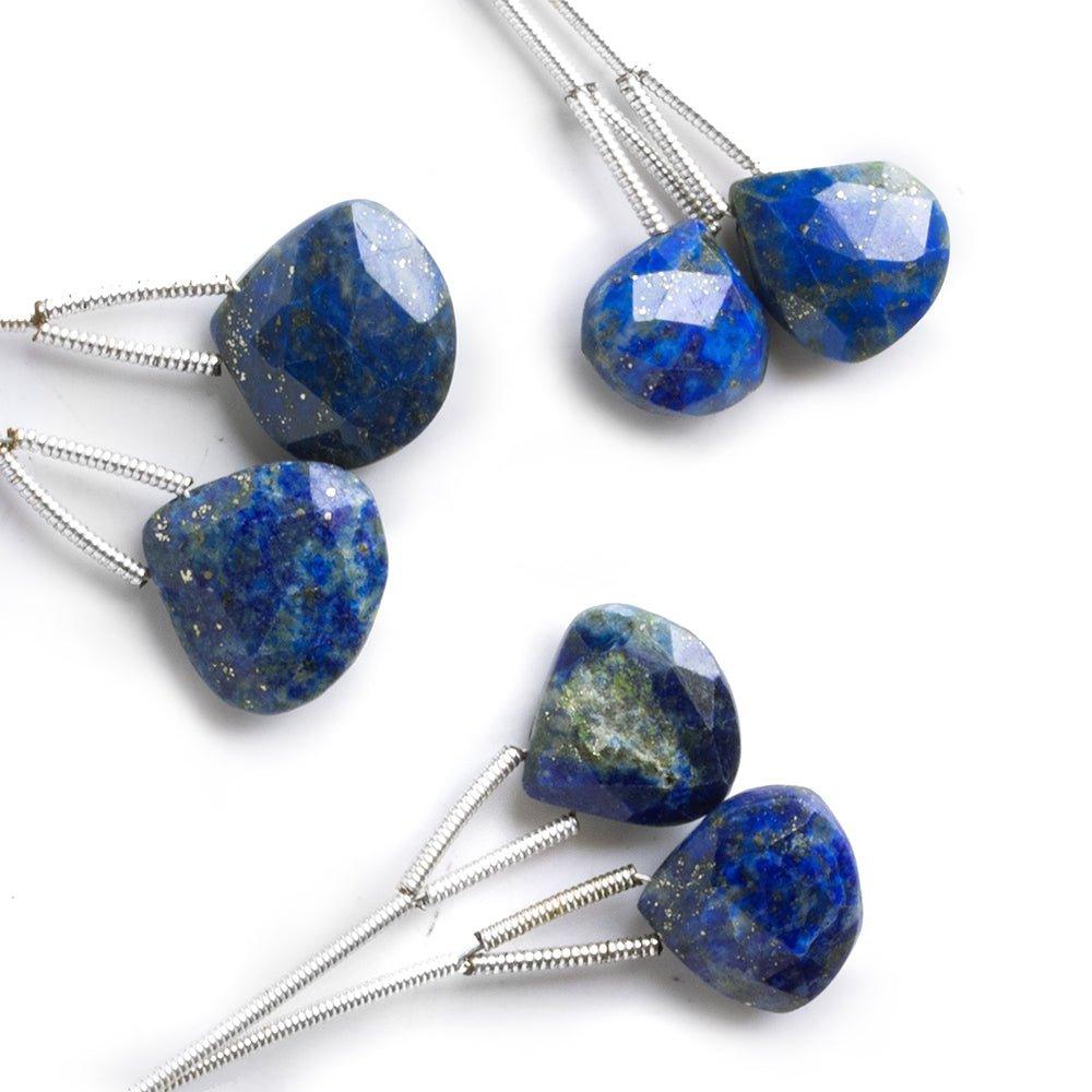 Lapis Lazuli Faceted Heart Focals 2 Pieces - The Bead Traders