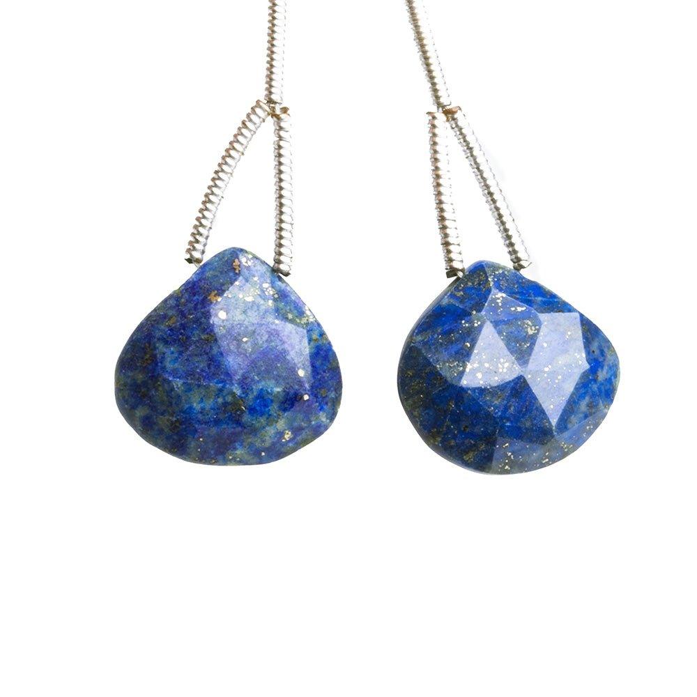 Lapis Lazuli Faceted Heart Focals 2 Pieces - The Bead Traders