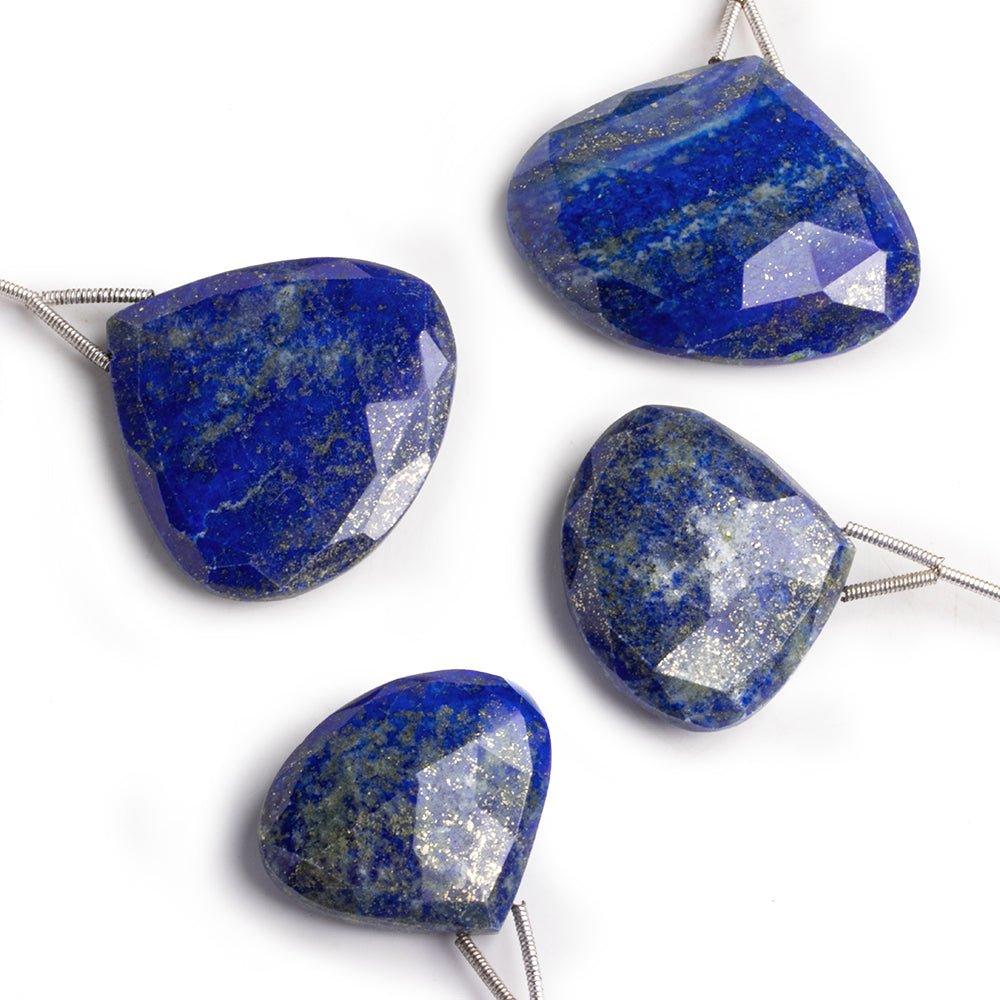 Lapis Lazuli Faceted Hearts - Lot of 4 - The Bead Traders
