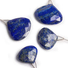 Lapis Lazuli Faceted Hearts - Lot of 4 - The Bead Traders