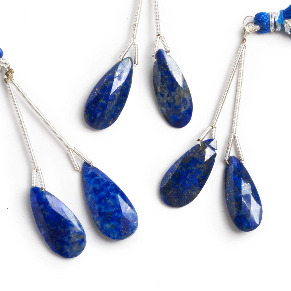 Lapis Lazuli Faceted Pear Focal Bead 2 Pieces - The Bead Traders