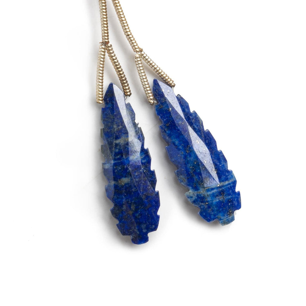 Lapis Lazuli Faceted Pear Focal Beads 2 Pieces - The Bead Traders