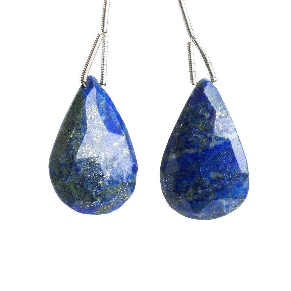 Lapis Lazuli Faceted Pear Focals 2 Pieces - The Bead Traders