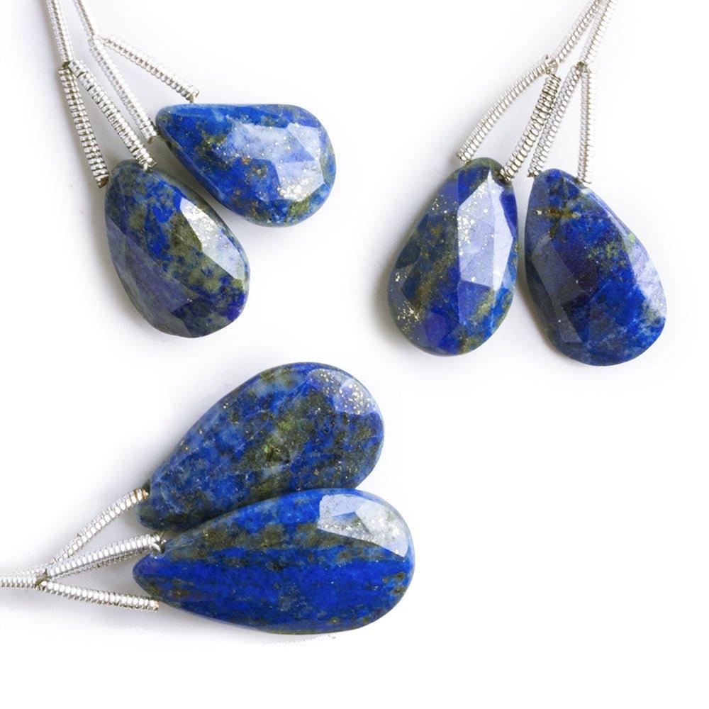 Lapis Lazuli Faceted Pear Focals 2 Pieces - The Bead Traders