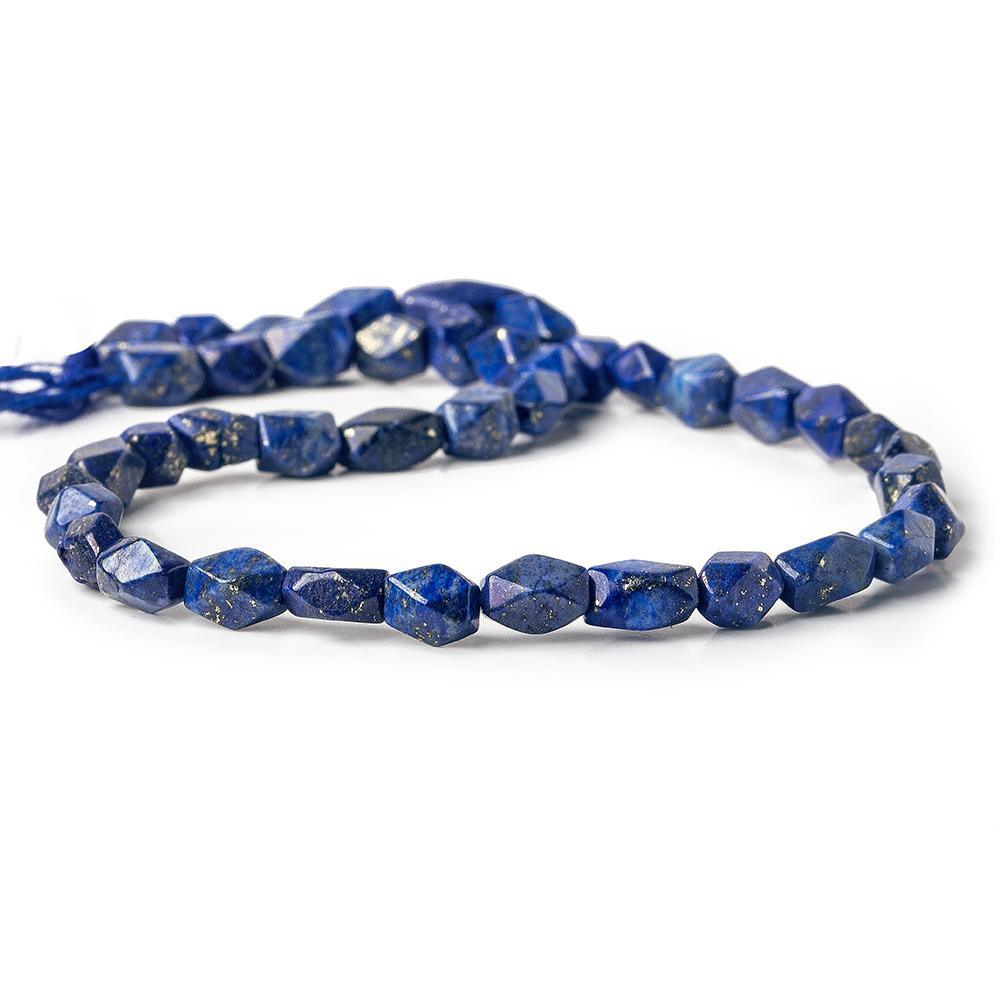 Lapis Lazuli Faceted Rectangular beads 12 inch 37 pieces - The Bead Traders
