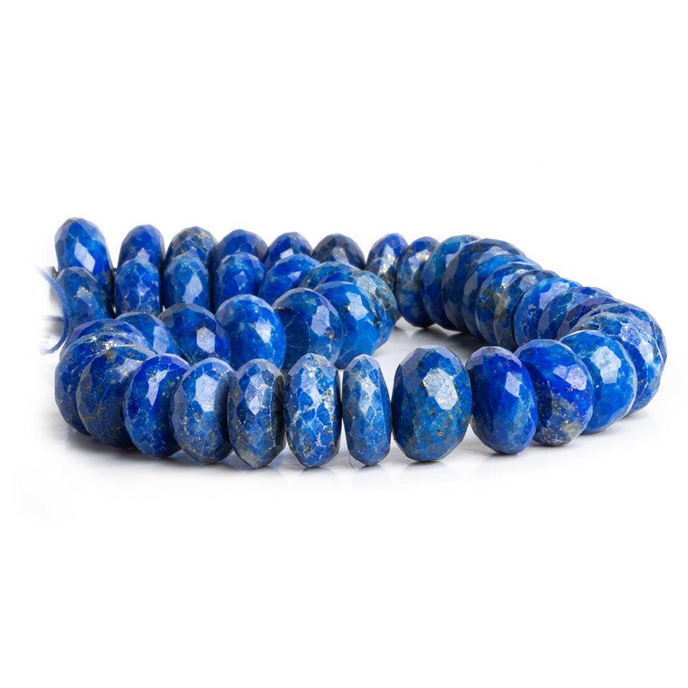 Lapis Lazuli Faceted Rondelle Beads 10 inch 43 pieces - The Bead Traders