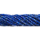 Lapis Lazuli Faceted Rondelle Beads 13 inch 110 pieces - The Bead Traders
