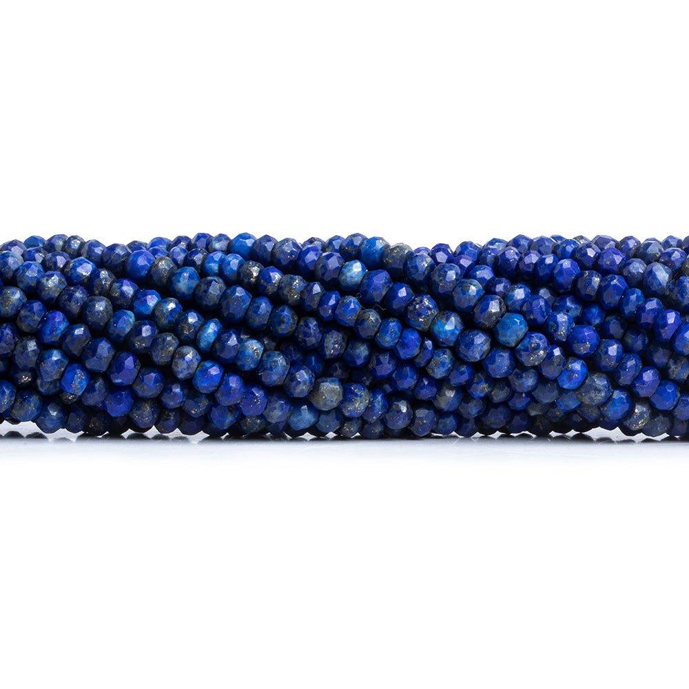 Lapis Lazuli Faceted Rondelle Beads 13 inch 120 pieces - The Bead Traders
