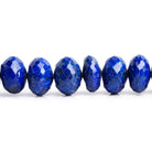Lapis Lazuli Faceted Rondelle Beads 7.5 inch 23 pieces - The Bead Traders