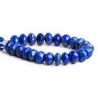 Lapis Lazuli Faceted Rondelle Beads 7.5 inch 23 pieces - The Bead Traders