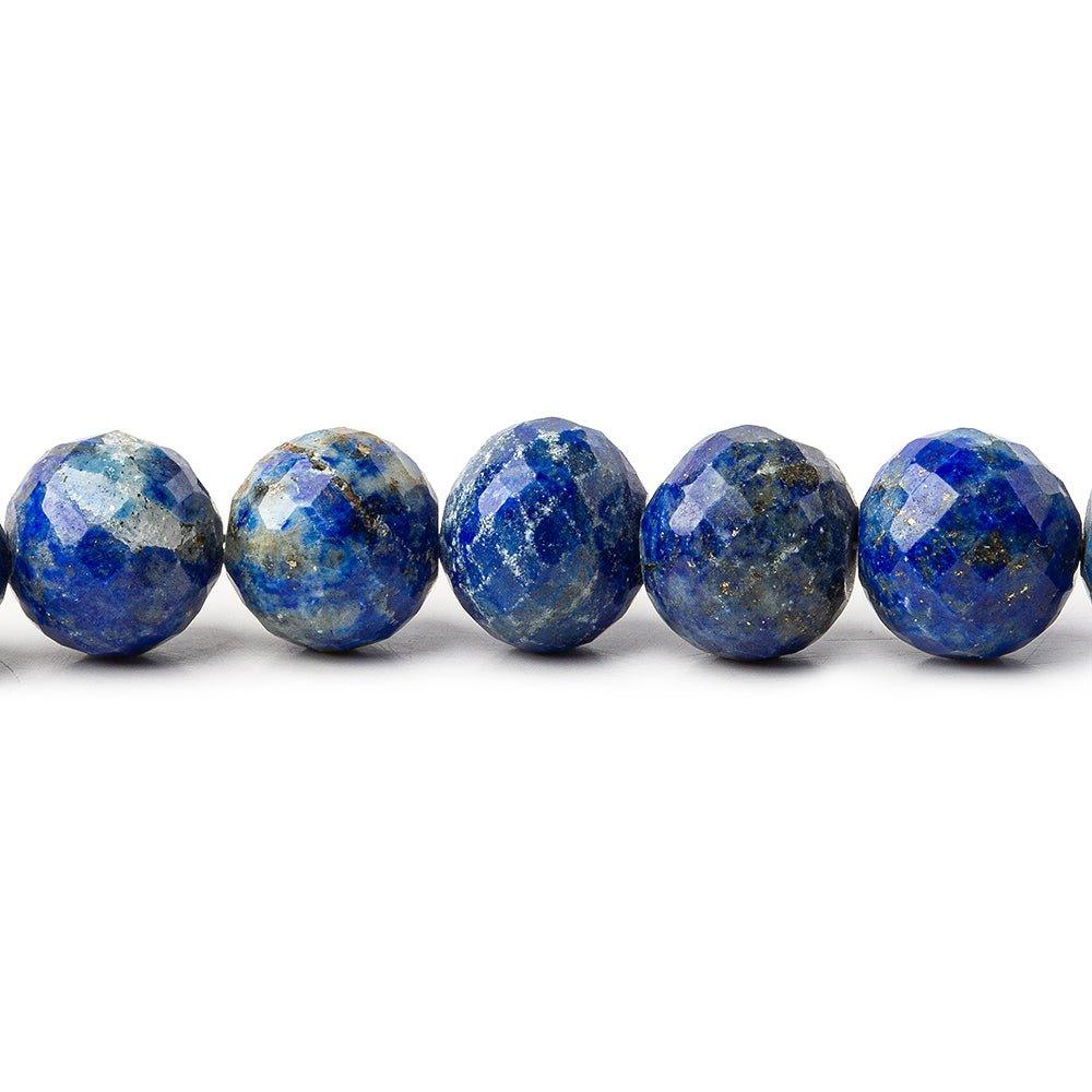 Lapis Lazuli Faceted Round Beads, 8", 8mm dia avg, 26 pieces - The Bead Traders