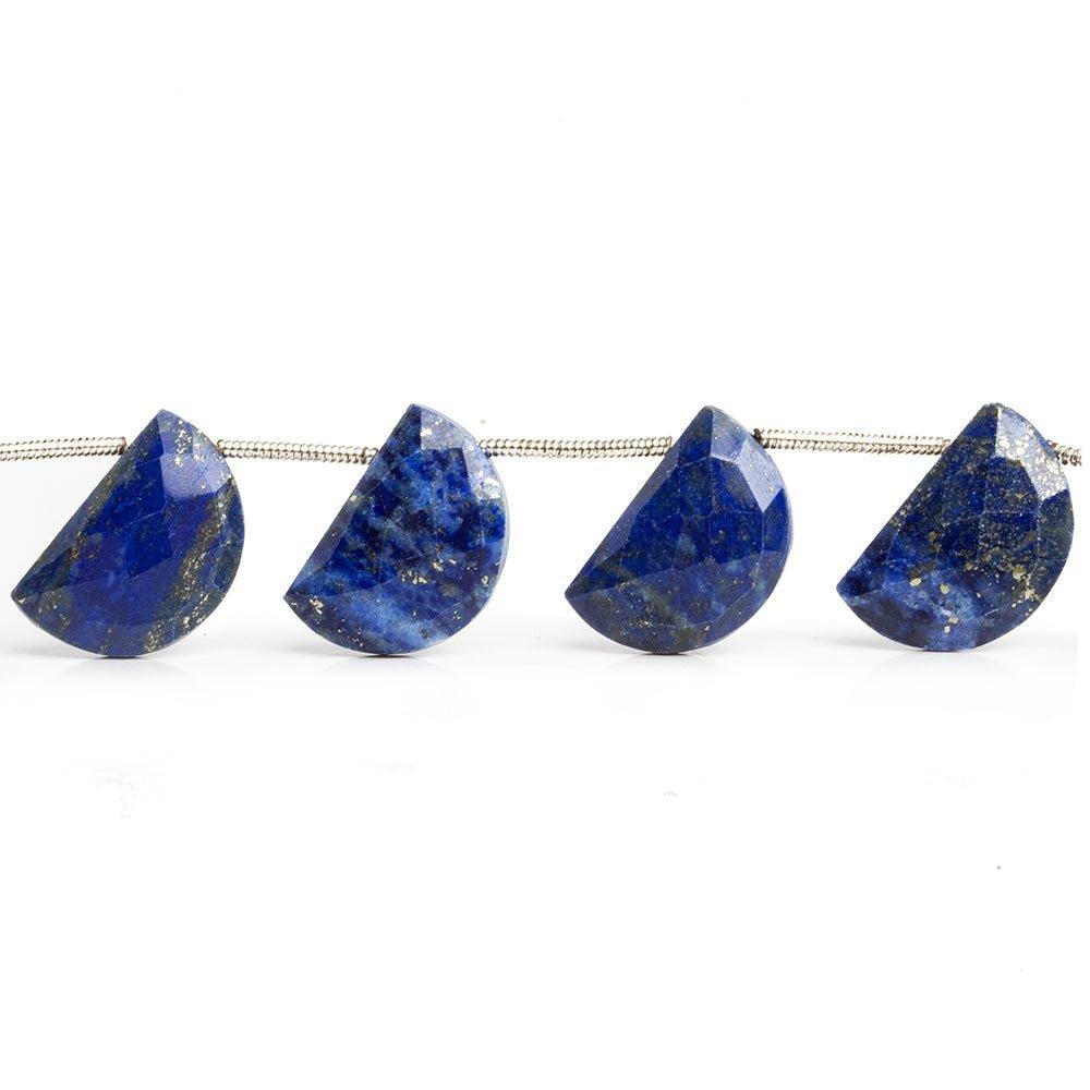 Lapis Lazuli Half Moon Beads 8 inch 13 pieces - The Bead Traders